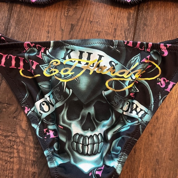 Ed Hardy Vintage Y2K Bikini by Christian Audigier New 2 Piece Size Large - Picture 4 of 8